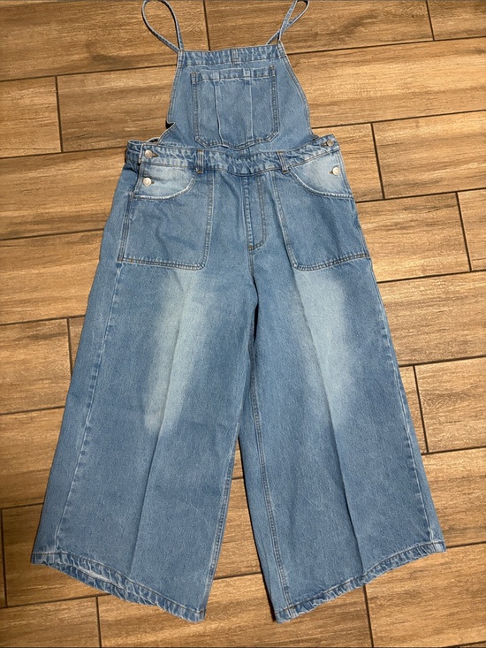 Urban Daizy Denim - URBAN DAIZY WOMEN'S Wide-Leg Light Blue Denim Overalls